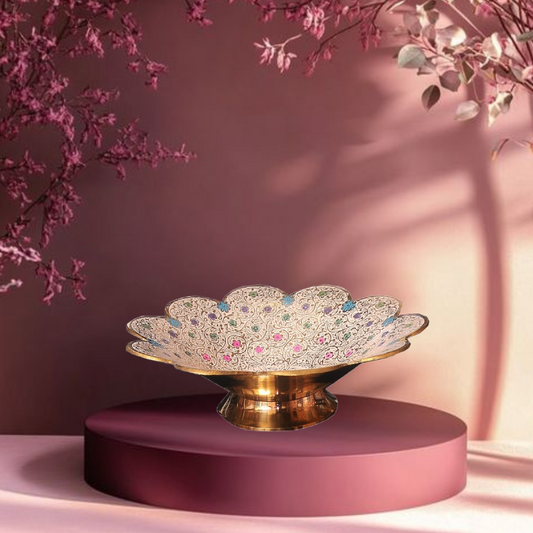 Coloured Brass Platter – 12 Inches