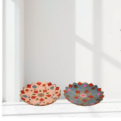 Brass Coloured Serving Plates – 10 Inches