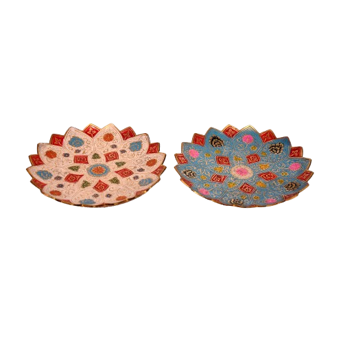 Brass Coloured Serving Plates – 10 Inches