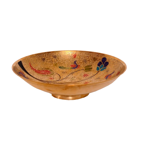 Brass Coloured Serving Bowl – 8 Inches
