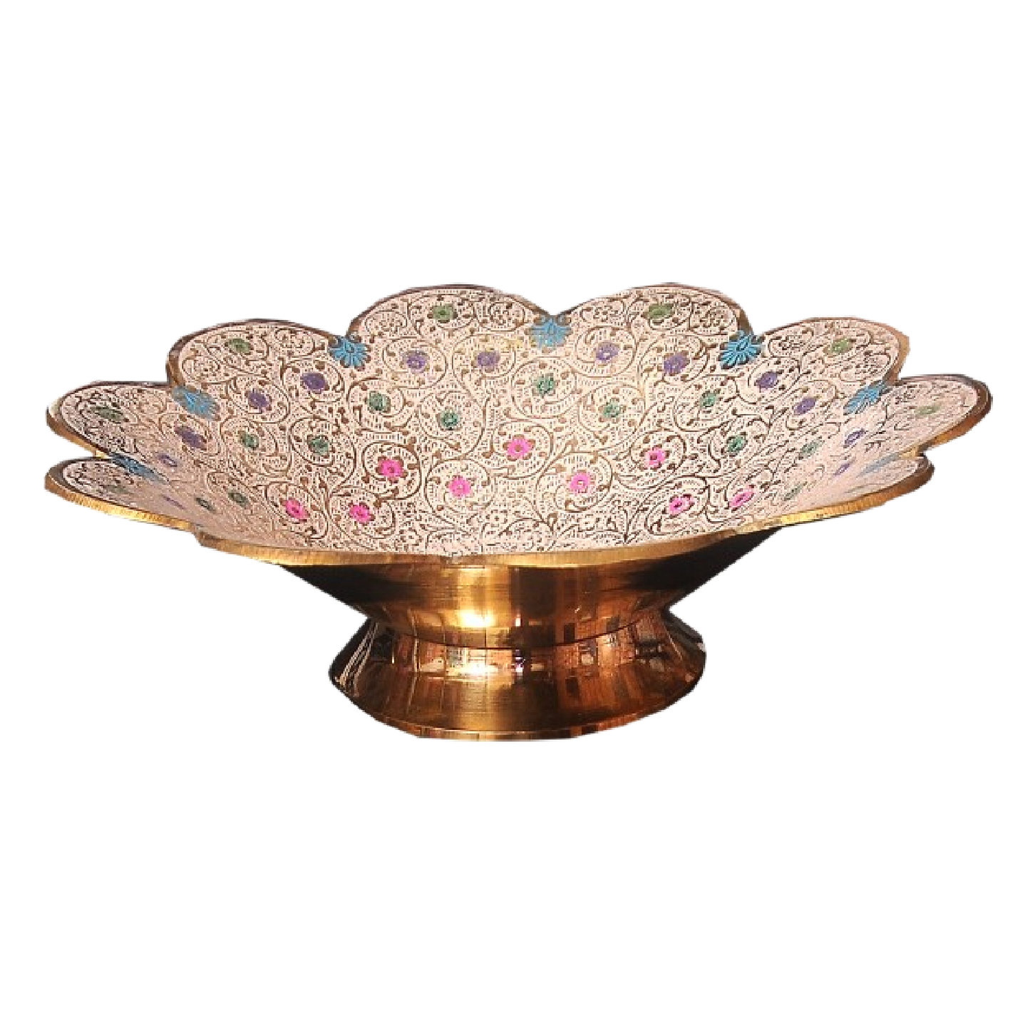 Coloured Brass Platter – 12 Inches