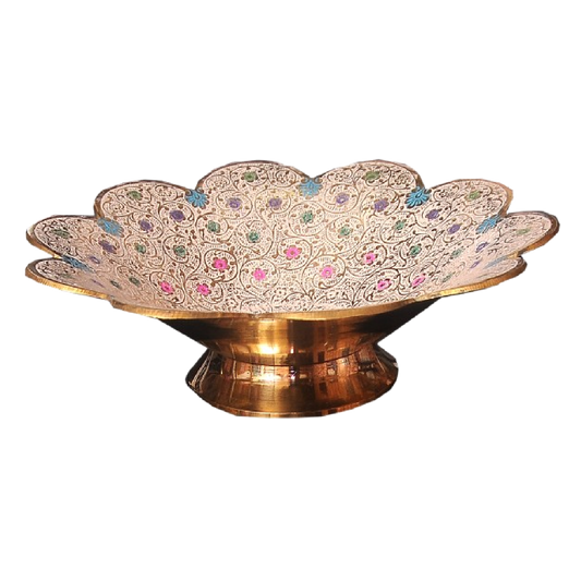 Coloured Brass Platter – 12 Inches