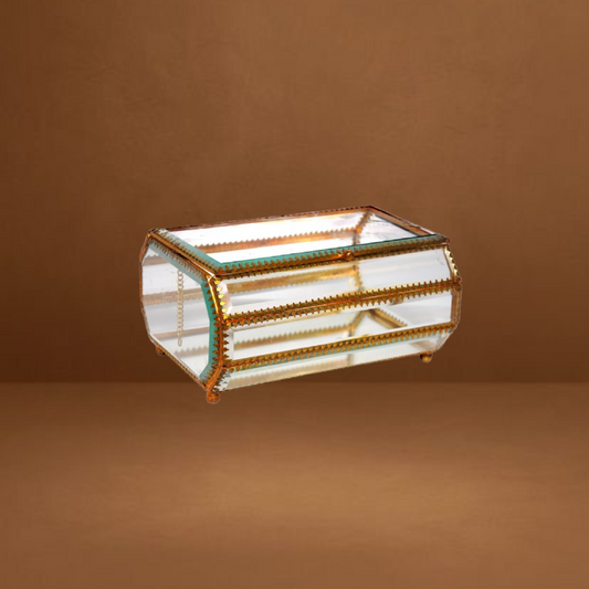 Brass Frame Jewellery Box – 10 Inch x 6.5 Inch