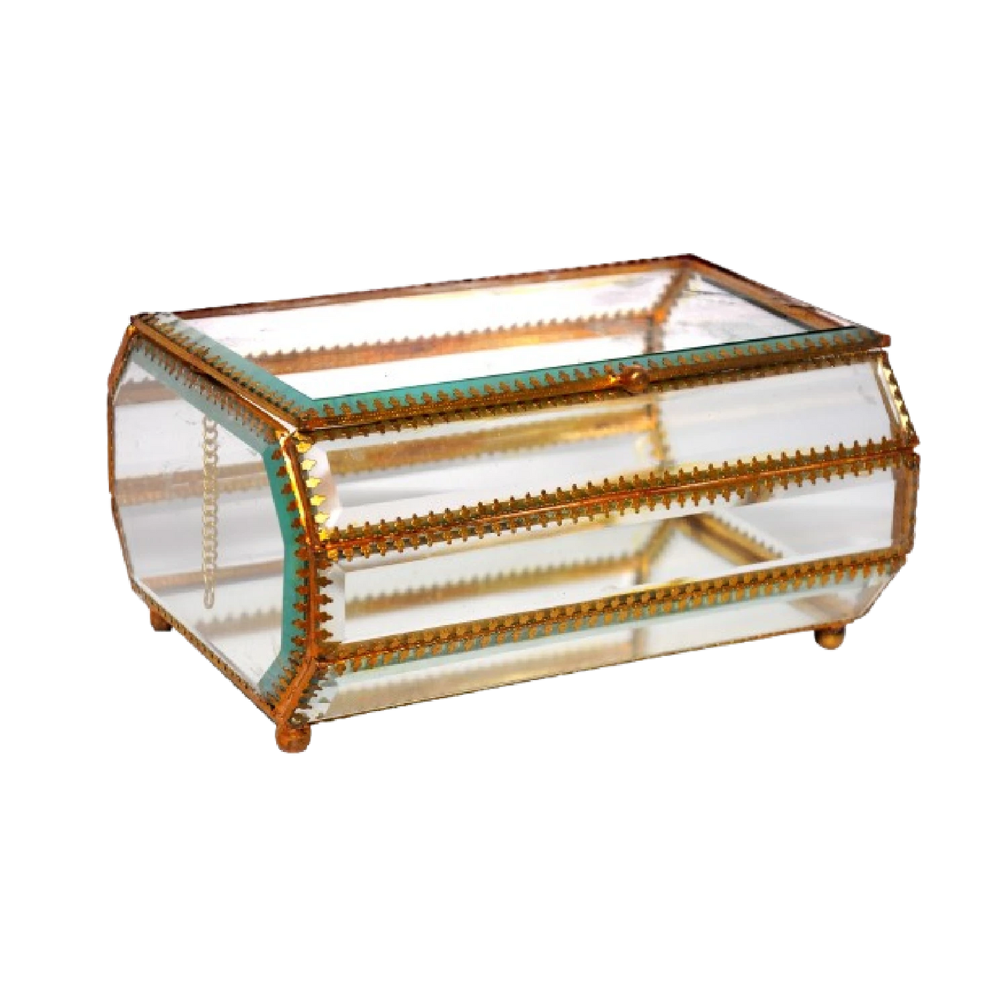 Brass Frame Jewellery Box – 10 Inch x 6.5 Inch