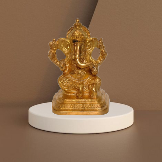 Brass ganesh idol 5 inches high Rs 2500