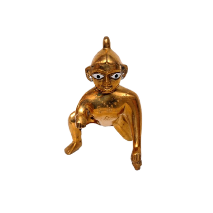 Brass Krishna Idol – 4 Inches High