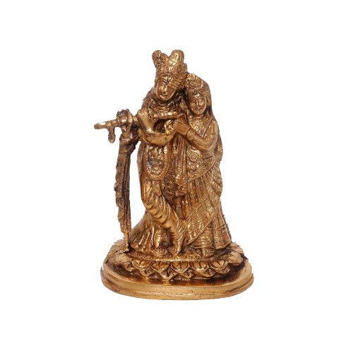 Radha Krishna Brass Idol – 5 Inches