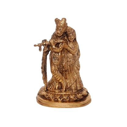 Radha Krishna Brass Idol – 5 Inches