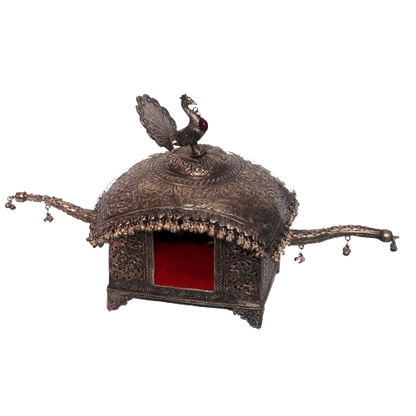 Silver Coated Brass Antique Doli – 16" x 6"