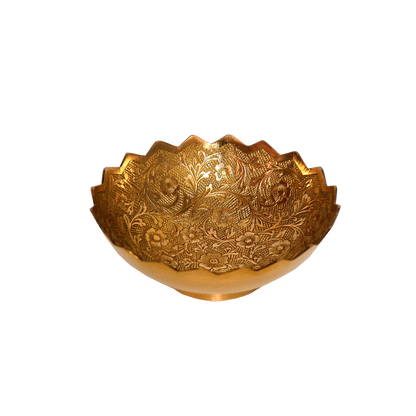 5-Inch Handcrafted Brass Serving Bowl