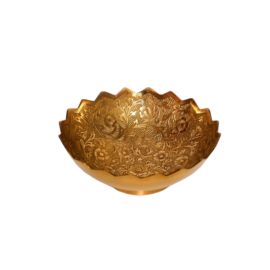 5-Inch Handcrafted Brass Serving Bowl