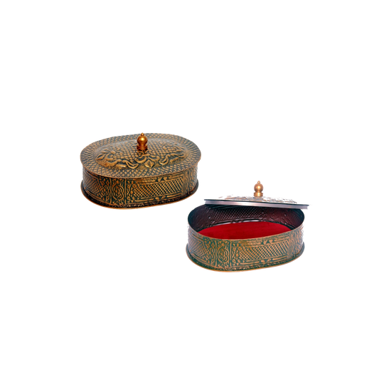 10x10 Inch Handcrafted Brass Storage Box