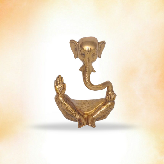 Brass Ganesh Idol – 8 Inches x 5 Inches