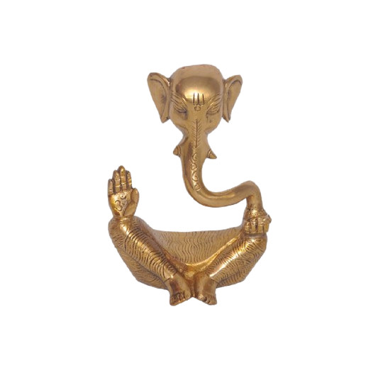 Brass Ganesh Idol – 8 Inches x 5 Inches
