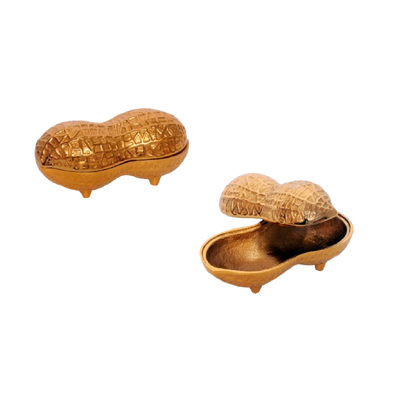 Brass Peanut Shape Serving Bowl – 6 Inches