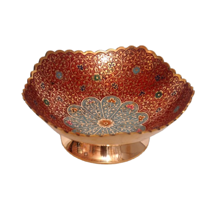 Coloured Brass Serving Bowl – 8 Inches