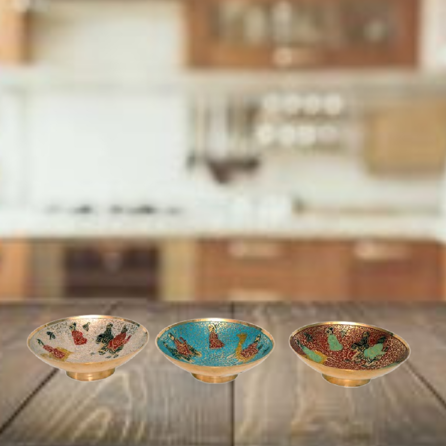 Coloured Brass Serving Bowl – 5 Inches