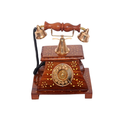 Wooden Antique Working Telephone