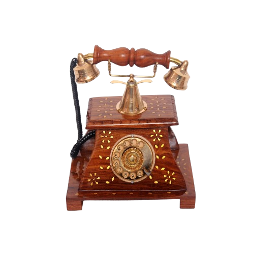 Wooden Antique Working Telephone